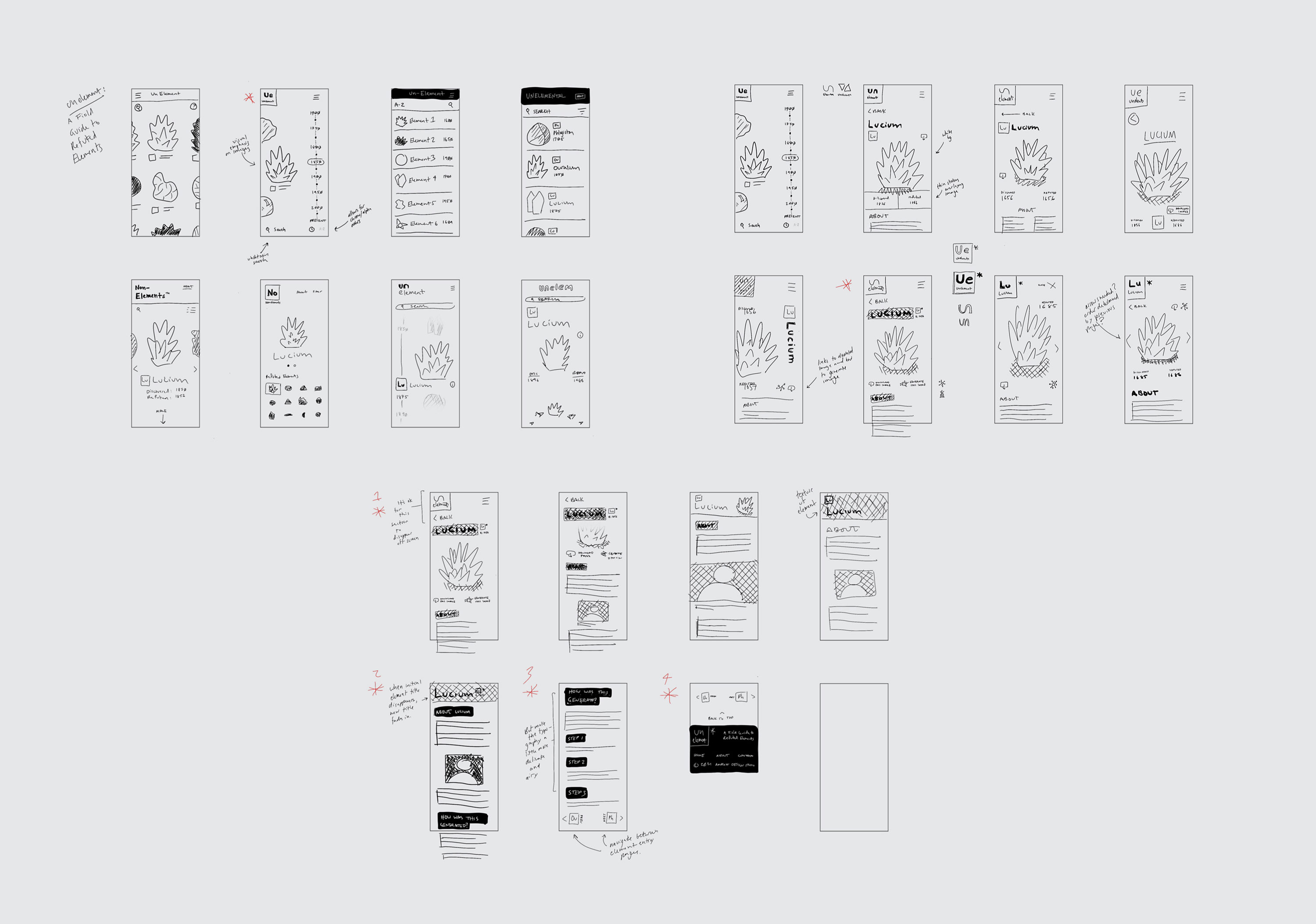 Unelement sketches